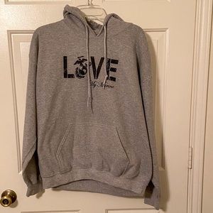 Love My Marine Hoodie. Size Large.
